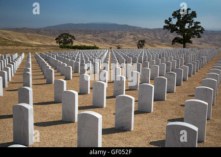 Arvin, California - Bakersfield National Cemetery in the Tehachapi Mountains, east of Bakersfield. Stock Photo