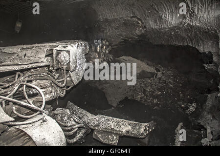 Modern coal mine underground in Russia Stock Photo