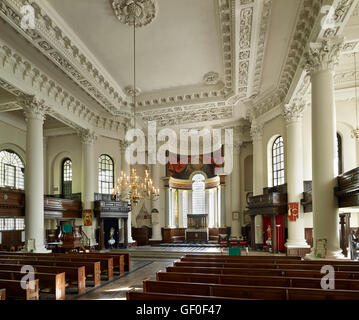 St Paul Deptford London, nave from west;  by Thomas Archer between 1712 and 1730 Stock Photo