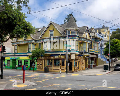 Painted Ladies victorian houses in San Francisco, USA Stock Photo