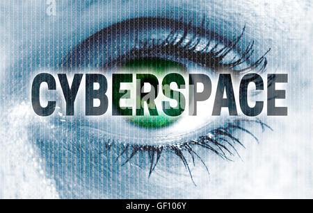 cyberspace eye looks at viewer concept Stock Photo - Alamy