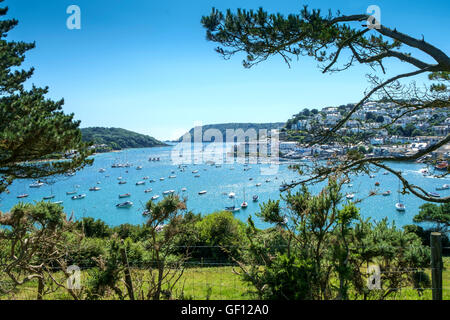 View of Kingsbridge Estuary and Salcombe from Snapes Point. South Hams, Devon. UK Stock Photo
