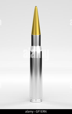 3d rendering of bullet isolated on white background Stock Photo - Alamy