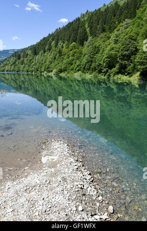 Lake Malvaglia on Blenio valley on Swiss alps Stock Photo