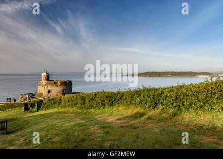 St Mawes Castle is an artillery fort constructed by Henry VIII near Falmouth, Cornwall, UK Stock Photo