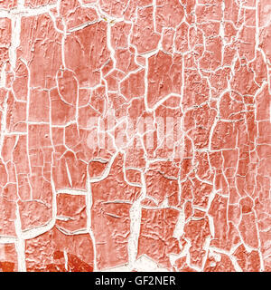 cracked paint on the concrete wall Stock Photo