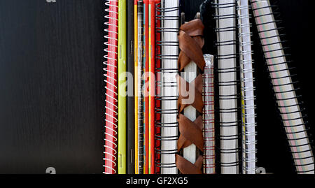 notebooks with wire Stock Photo