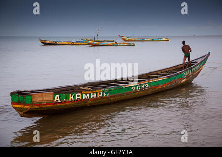 Yongoro, Sierra Leone - June 03, 2013: West Africa, the beaches of Yongoro in front of Freetown Stock Photo