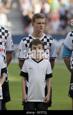 Mainz, Deutschland. 27th July, 2016. 27.07.2016 - Mick Schumacher bei dem Benefizspiel 'Champions for Charity 2016' zu Ehren von Michael Schumacher in der Opel Arena in Mainz/ 27th July 2016 - Mick Schumacherduring the benefit soccer game 'Champions for Charity 2016' in honor of Michael Schumacher at Opel Arena in Mainz, Germany | Verwendung weltweit © dpa/Alamy Live News Stock Photo