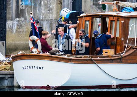 Weymouth Harbour, Dorset, UK - 27th July 2016 - Director Christopher Nolan filming at Weymouth Harbour in Dorset.  Picture: Graham Hunt/Alamy Live News Stock Photo