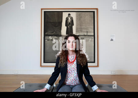 Edinburgh, UK. 28th July, 2016. Press View for the landmark exhibition ARTIST ROOMS: Joseph Beuys – A Language of Drawing and a photo-opportunity for the unprecedented display Richard Demarco & Joseph Beuys – A Unique Partnership. Credit:  Pako Mera/Alamy Live News Stock Photo