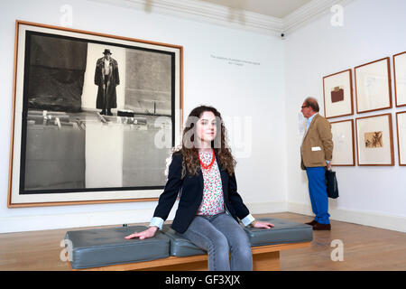 Edinburgh, UK. 28th July, 2016. Press View for the landmark exhibition ARTIST ROOMS: Joseph Beuys – A Language of Drawing and a photo-opportunity for the unprecedented display Richard Demarco & Joseph Beuys – A Unique Partnership. Credit:  Pako Mera/Alamy Live News Stock Photo