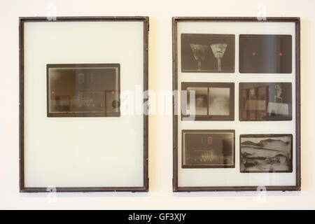 Edinburgh, UK. 28th July, 2016. Press View for the landmark exhibition ARTIST ROOMS: Joseph Beuys – A Language of Drawing and a photo-opportunity for the unprecedented display Richard Demarco & Joseph Beuys – A Unique Partnership. Credit:  Pako Mera/Alamy Live News Stock Photo