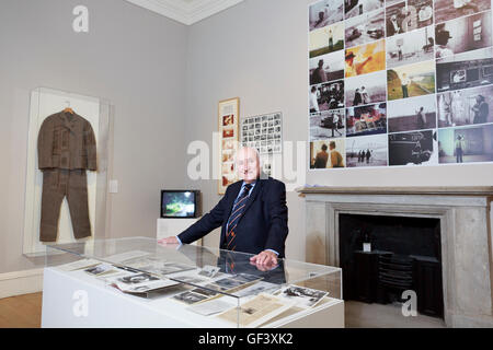 Edinburgh, UK. 28th July, 2016. Press View for the landmark exhibition ARTIST ROOMS: Joseph Beuys – A Language of Drawing and a photo-opportunity for the unprecedented display Richard Demarco & Joseph Beuys – A Unique Partnership. Credit:  Pako Mera/Alamy Live News Stock Photo