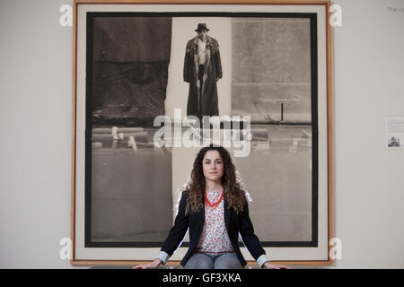 Edinburgh, UK. 28th July, 2016. Press View for the landmark exhibition ARTIST ROOMS: Joseph Beuys – A Language of Drawing and a photo-opportunity for the unprecedented display Richard Demarco & Joseph Beuys – A Unique Partnership. Credit:  Pako Mera/Alamy Live News Stock Photo