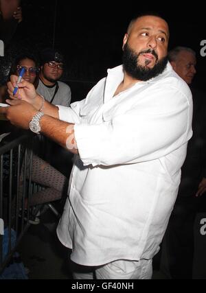 New York, USA. 28th July, 2016. DJ Khaled spotted arriving at 'Good Morning America' to promote his new album 'Major Key' in New York, New York on July 28, 2016. Photo Credit: Rainmaker Photo/MediaPunch Credit:  MediaPunch Inc/Alamy Live News Stock Photo