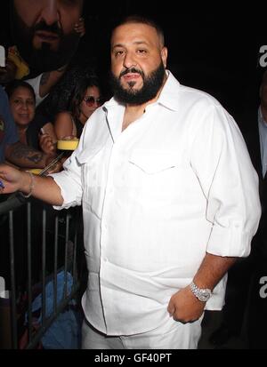 New York, USA. 28th July, 2016. DJ Khaled spotted arriving at 'Good Morning America' to promote his new album 'Major Key' in New York, New York on July 28, 2016. Photo Credit: Rainmaker Photo/MediaPunch Credit:  MediaPunch Inc/Alamy Live News Stock Photo