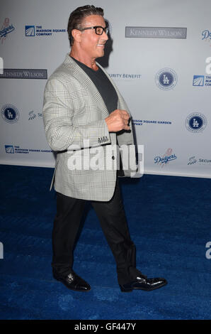 Los Angeles, USA. 28th July, 2016.  Sylvester Stallone at the Los Angeles Dodgers Foundation Blue Diamond Gala at Dodger Stadium, in Los Angeles, California, on July 28, 2016. Credit: David Edwards/MediaPunch Credit:  MediaPunch Inc/Alamy Live News Stock Photo