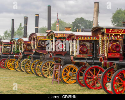 Welland, Worcestershire, UK 29th July 2016.  Crowds enjoy the Steam traction engines on display at the Welland Steam Rally Near Malvern that opens today (friday) and will be open to the public all weekend. Credit:  Ian Thwaites/Alamy Live News Stock Photo