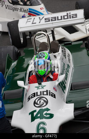 Northamptonshire, UK. 29th July, 2016.  The Williams FW07/C that will be racing in the FIA Masters Historic Formula One Credit:  steven roe/Alamy Live News Stock Photo