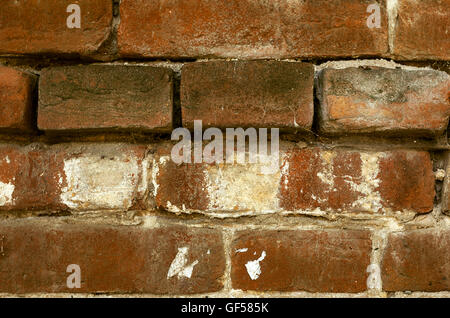 An old brick wall with signs of aging Stock Photo