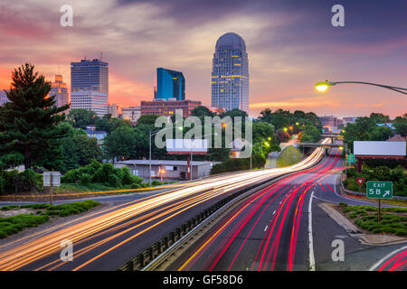 Winston-Salem, North Carolina, USA skyline. Stock Photo