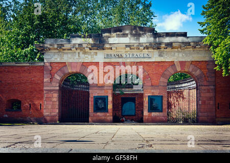 Execution Gate in Warsaw - Citadel Stock Photo