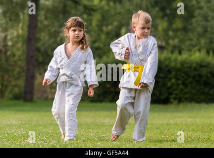 Karate kids martial Arts Stock Photo