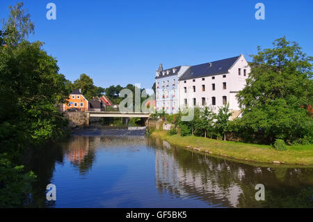 Bautzen Hammermühle in der Oberlausitz - Hammer mill in Bautzen, Saxony, Germany, Upper Lusatia in Germany Stock Photo