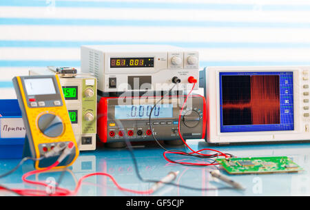 electronic measuring instruments Stock Photo