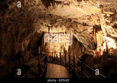 A passage in the Postojna Cave in Postojna, Slovenia Stock Photo