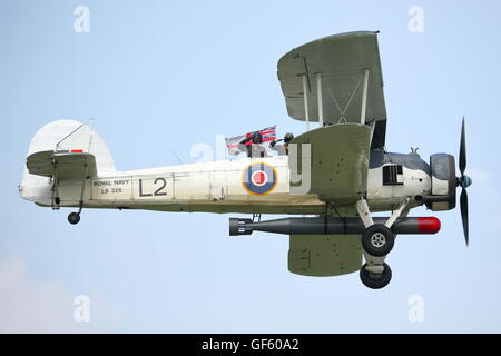 The Royal Navy Fairey Swordfish LS326 torpedo bomber at the Dunsfold Wings and Wheels Show Stock Photo