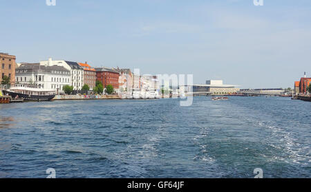 waterside scenery in Copenhagen, the capital city of Denmark Stock Photo