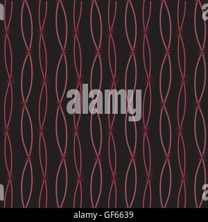 Brown barbed wire on black background, stock vector Stock Vector