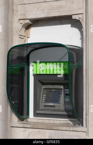 otpbank ATM in wall of bank in District VIII Stock Photo