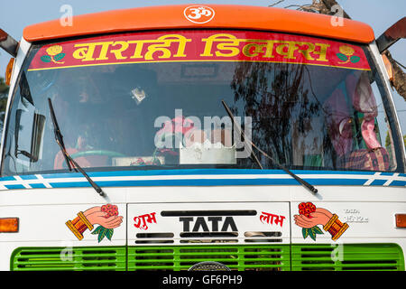 Nepal, Pokhara, local bus Stock Photo - Alamy