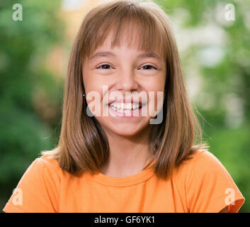 Portrait of smiling girl Stock Photo