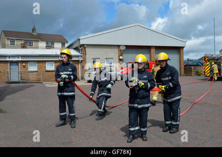 Teenagers with Prince's Trust Northern Ireland in training with Northern Ireland Fire and Rescue Service.
