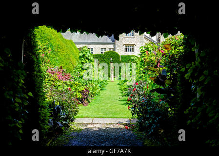 The topiary gardens at Levens Hall, South Lakeland, Cumbria, England UK