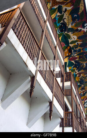 Architectural features, Hotel Slipway, Dar-es-Salaam, Tanzania Stock Photo