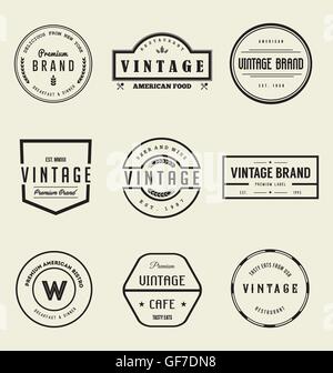 Vintage Logo Templates Stock Vector