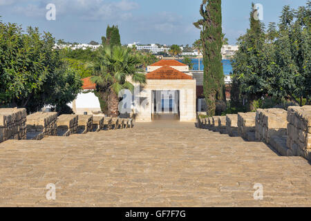 Entrance to archaeological site of Kato Paphos, Cyprus. UNESCO World Heritage Site. Stock Photo