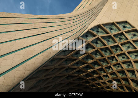 Borj-e Azadi (Liberty Tower). The tower build as a monument marks the west entrance to the city and was the symbol of Tehran. Stock Photo