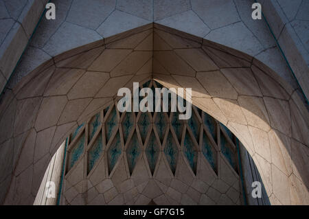 Borj-e Azadi (Liberty Tower). The tower build as a monument marks the west entrance to the city and was the symbol of Tehran. Stock Photo