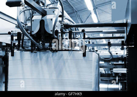 Polygraphic process in a modern printing house Stock Photo