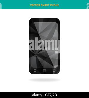 Abstract Crystal Smart Phone On A White Background Stock Vector