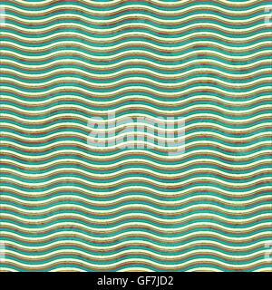 Seamless Grunge Striped Waved Background Stock Vector