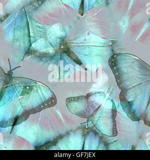 Abstract Seamless Pattern With Butterflies Stock Vector