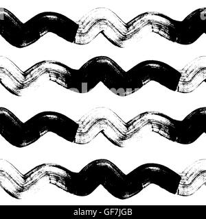 Seamless pattern with grunge brush strokes Stock Vector