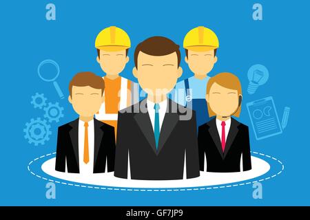 HR human resources in company Stock Vector